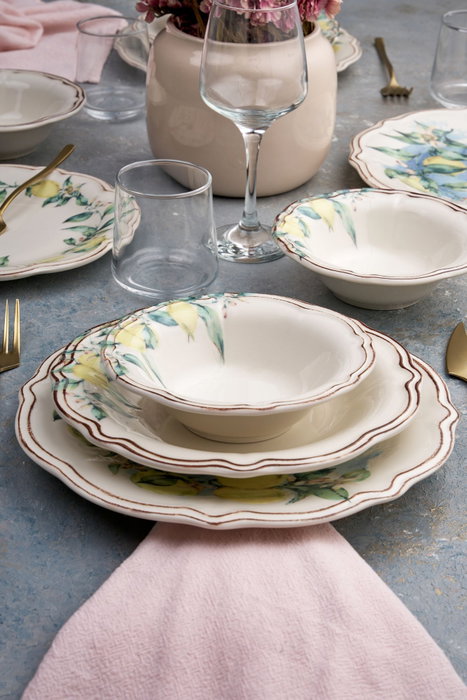 Hermia Sunny Grove Juego de Cena de Porcelana 24 Piezas Hermia Sunny Grove Juego de Cena de Porcelana 24 Piezas